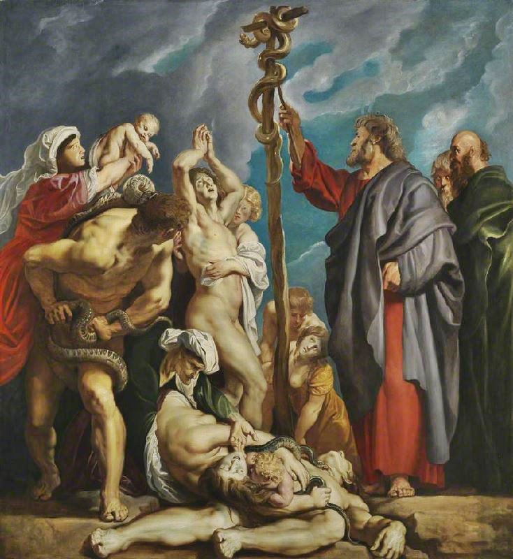 Moses And The Brazen Serpent by Peter Paul Rubens
