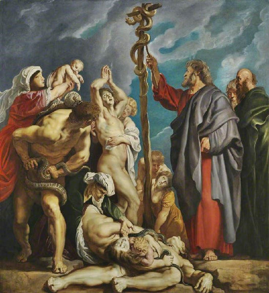 Moses And The Brazen Serpent by Peter Paul Rubens