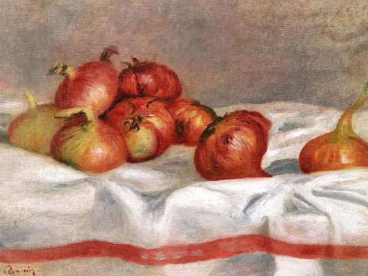 Still Life With Onions And Tomatoes by Pierre Auguste Renoir