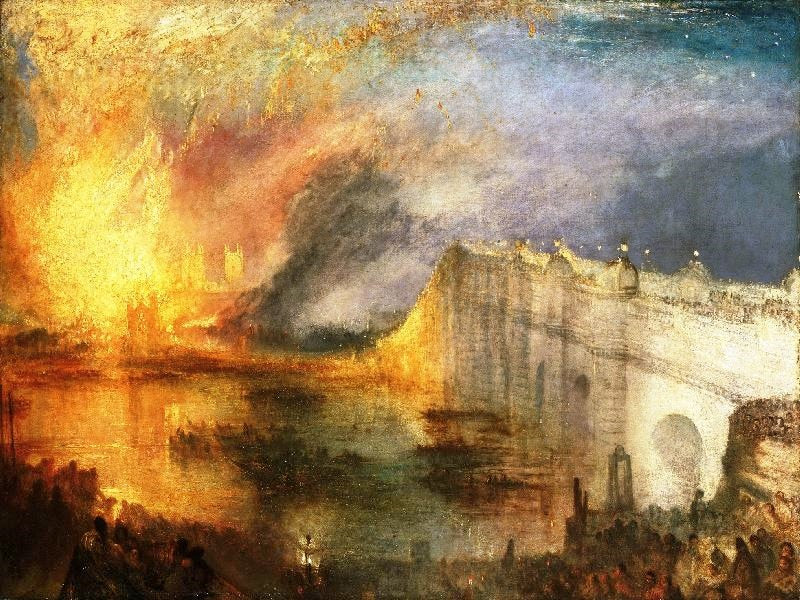 The Burning Of The House Of Lords And Commons, 16Th October, 1834 by Joseph Turner