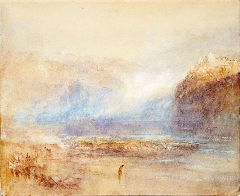 FALLS OF THE RHINE AT SCHAFFHAUSEN - DISTANT VIEW