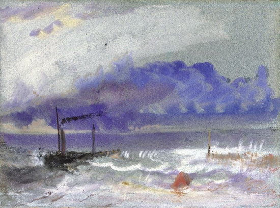 Off Yarmouth - A Steamship Off The Coast In Rough Weather by Joseph Turner
