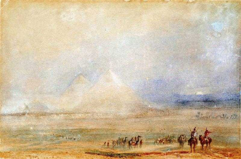 THE PYRAMIDS AT GIZEH, AFTER SIR CHARLES BARRY