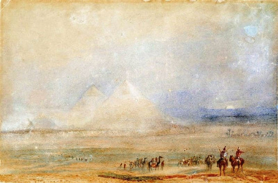The Pyramids At Gizeh, After Sir Charles Barry by Joseph Turner