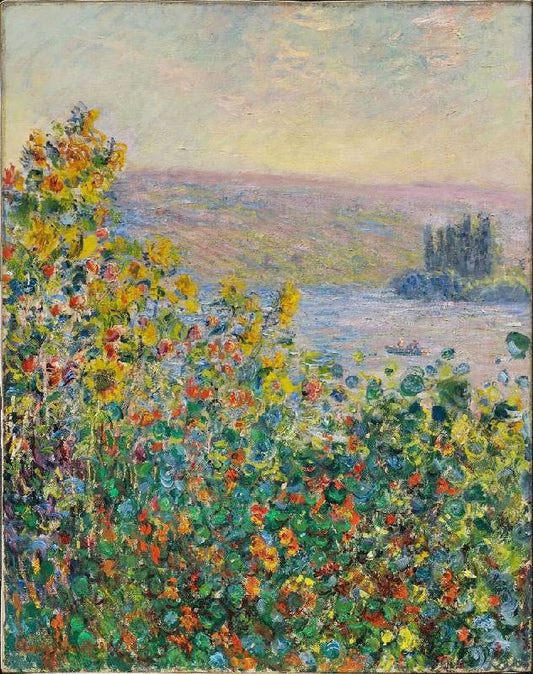 Flowerbeds At Vetheuil by Claude Oscar Monet