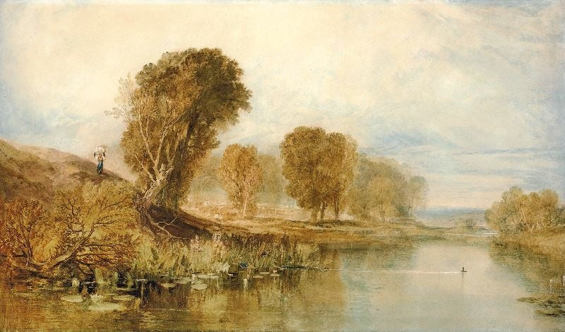 VIEW ON THE RIVER BRENT, NORTH LONDON