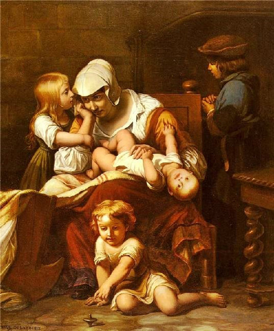Young Mother And Her Children by Paul Delaroche