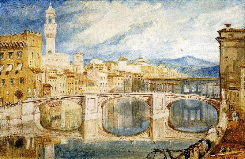 Florence From The Ponte Alla Carraia by Joseph Turner