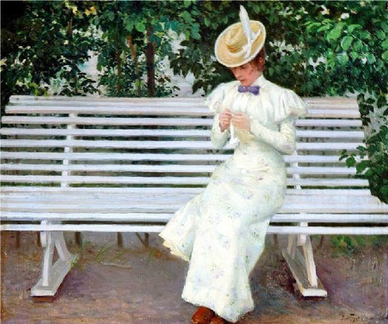 Lady On A Bench by Paul-Gustave Fischer