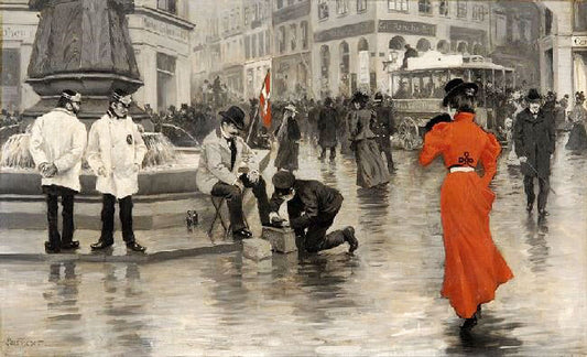 The Lady In Red by Paul-Gustave Fischer