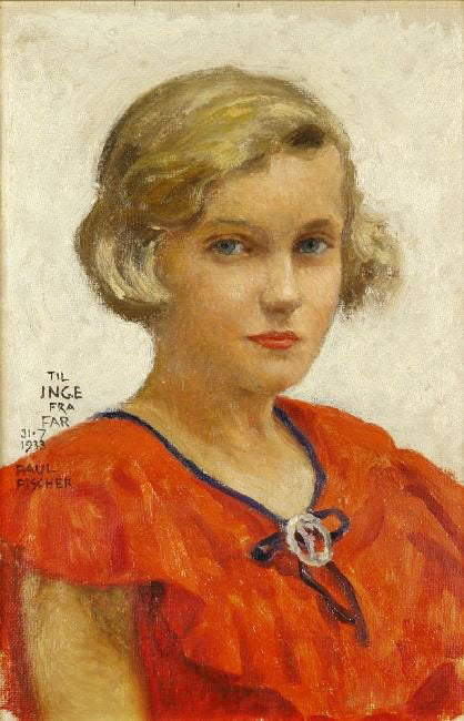 Portrait Of The Artist’S Daughter, Inge by Paul-Gustave Fischer