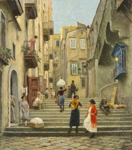 Naples Street Scene by Paul-Gustave Fischer