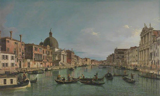 Venice: The Upper Reaches Of The Grand Canal With S. Simeone Piccolo by Canaletto