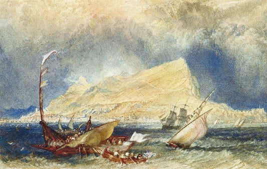 The Rock Of Gibraltar, With Shipping In The Foreground by Joseph Turner