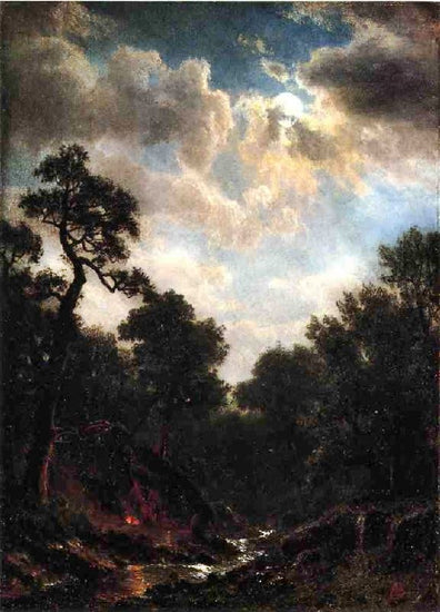 Moonlit Landscape by Albert Bierstadt