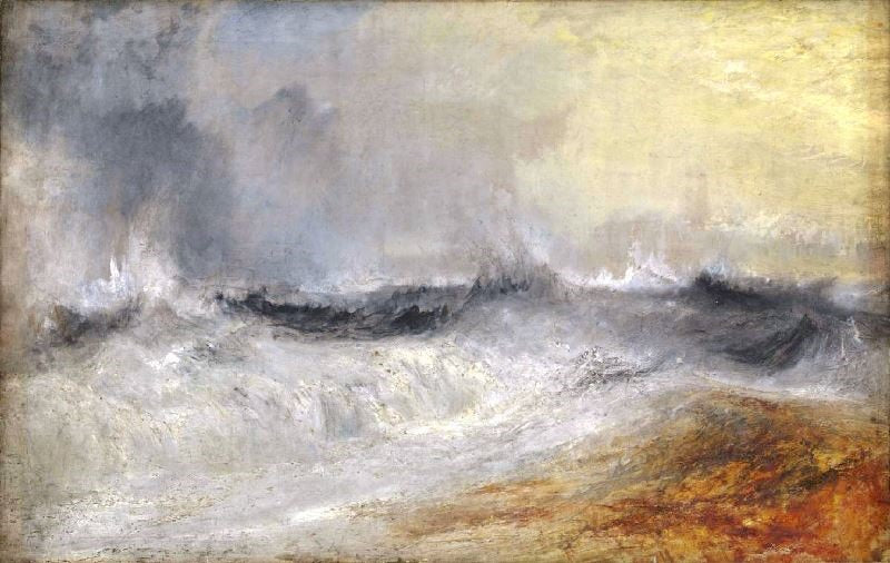Waves Breaking Against The Wind by Joseph Turner