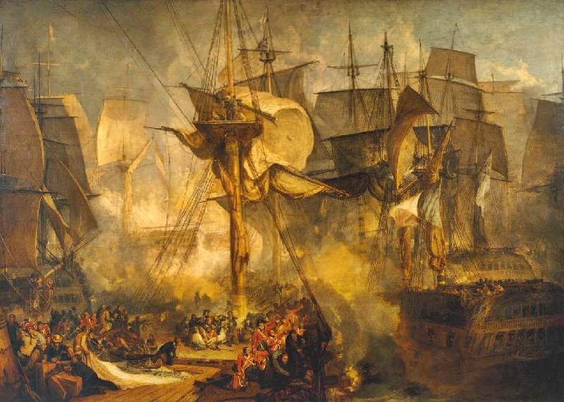 THE BATTLE OF TRAFALGAR, AS SEEN FROM THE MIZEN STARBOARD SHROUDS OF THE VICTORY