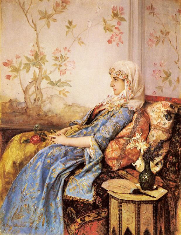 AN EXOTIC BEAUTY IN AN INTERIOR