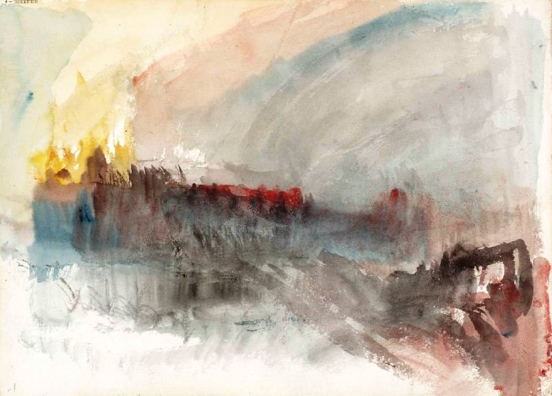 The Burning Of The Houses Of Parliament by Joseph Turner