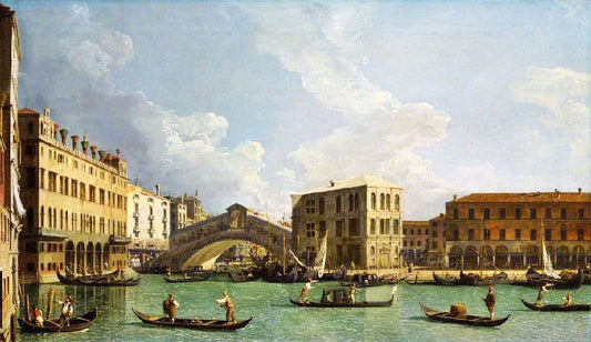 A View Of The Rialto, Venice by Canaletto