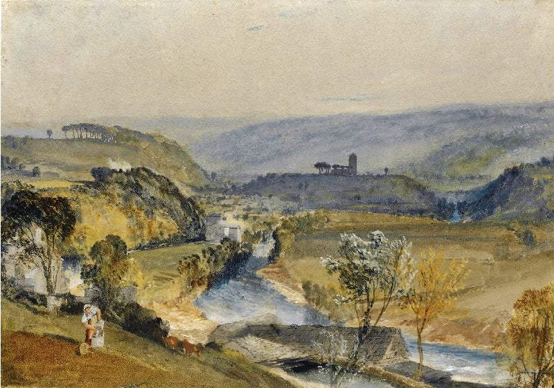 The Valley Of Washnurn And Leathley Church by Joseph Turner