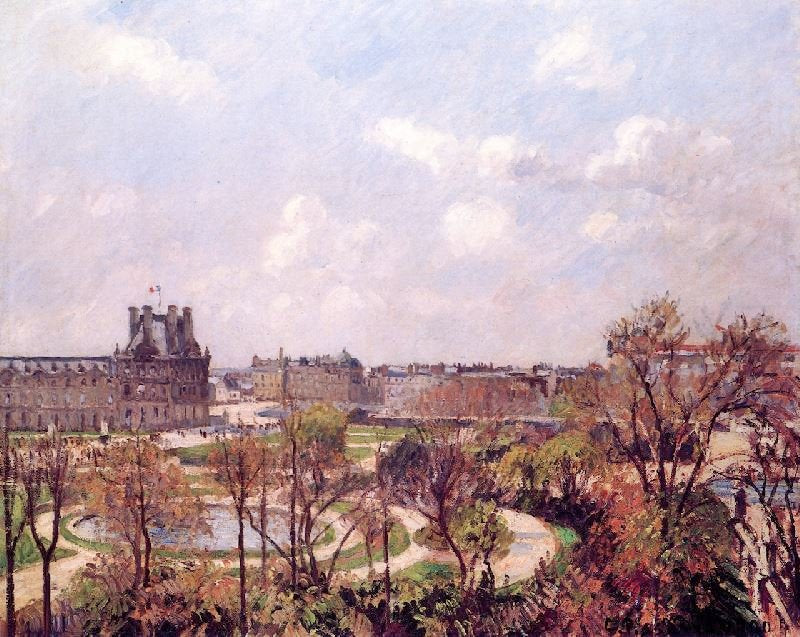 Tuileries Garden, Morning, Spring by Camille Pissarro