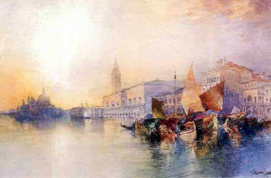 Santa Maria And The Ducal Palace, Venice by Thomas Moran