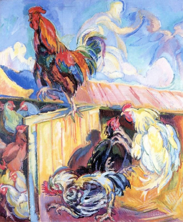 Rooster In Chicken Coop by Nicolas Tarkhoff
