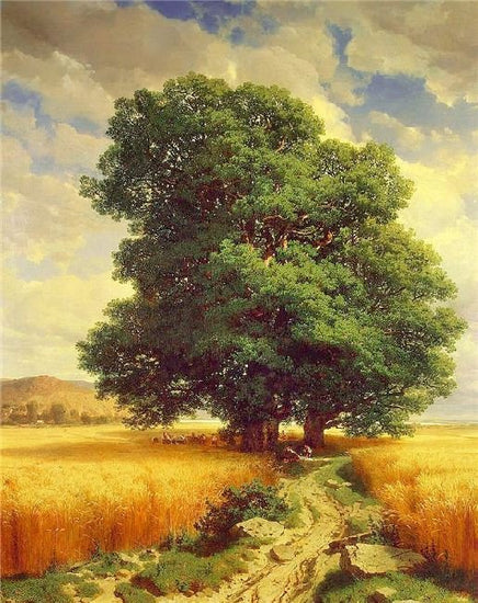 Landscape With Oak Trees by Alexandre Calame