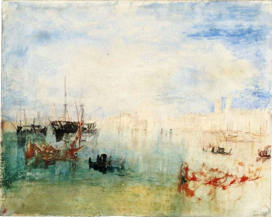 Venice, Shipping Moored Off The Riva Degli Schiavoni by Joseph Turner