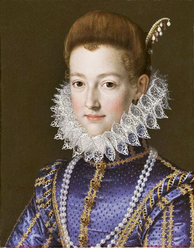 Portrait Of Cristina Di Lorena, Grand Duchess Of Tuscany by Scipione Pulzone