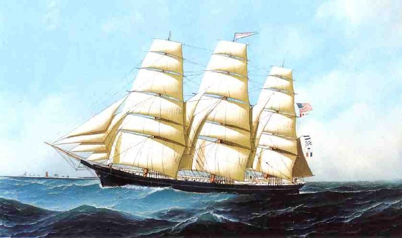 The Clipper Ship Triumphant by Antonio Jacobsen