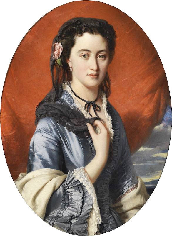 Countess Natalia Alexandrovna Of Merenberg, Née Pushkina by Franz Xavier Winterhalter