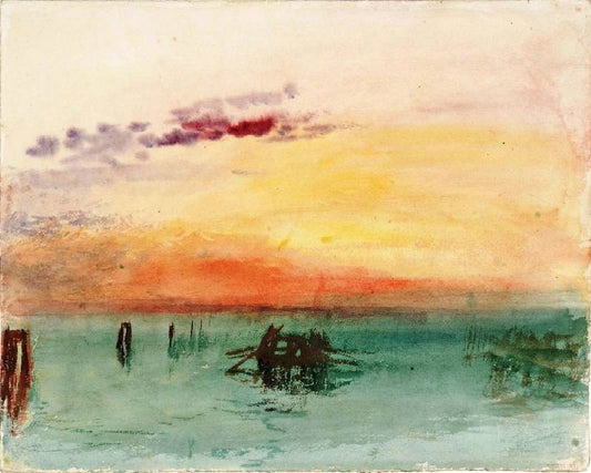 Venice, Looking Across The Lagoon At Sunset by Joseph Turner