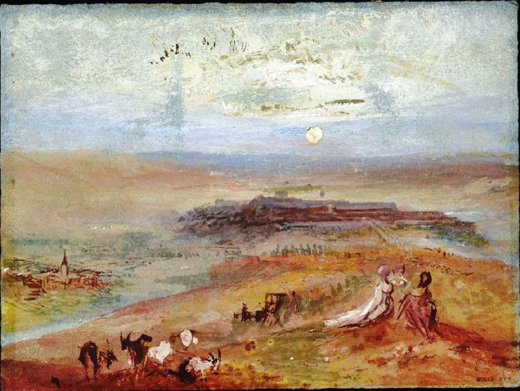 Sunrise Over Plain, With Figures by Joseph Turner