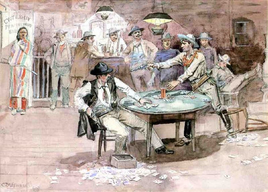 Peaceful Valley Saloon by Charles Marion Russell