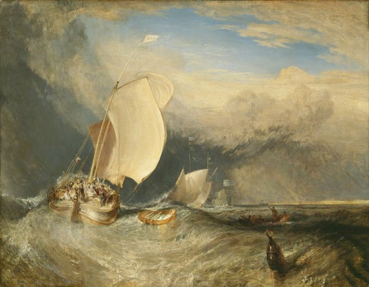 Fishing Boats With Hucksters Bargaining For Fish by Joseph Turner