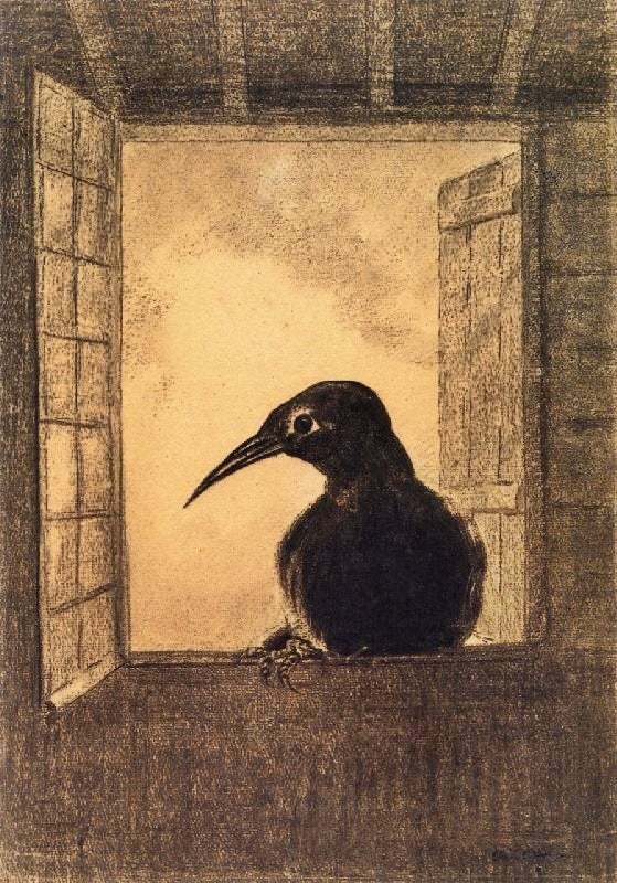 The Raven by Odilon Redon