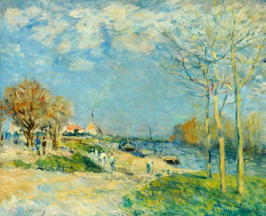 The Banks Of The River Seine Around Louveciennes by Alfred Sisle