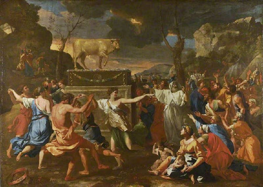 Adoration Of The Golden Calf by Nicolas Poussin