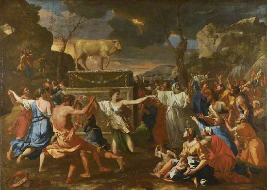 Adoration Of The Golden Calf by Nicolas Poussin