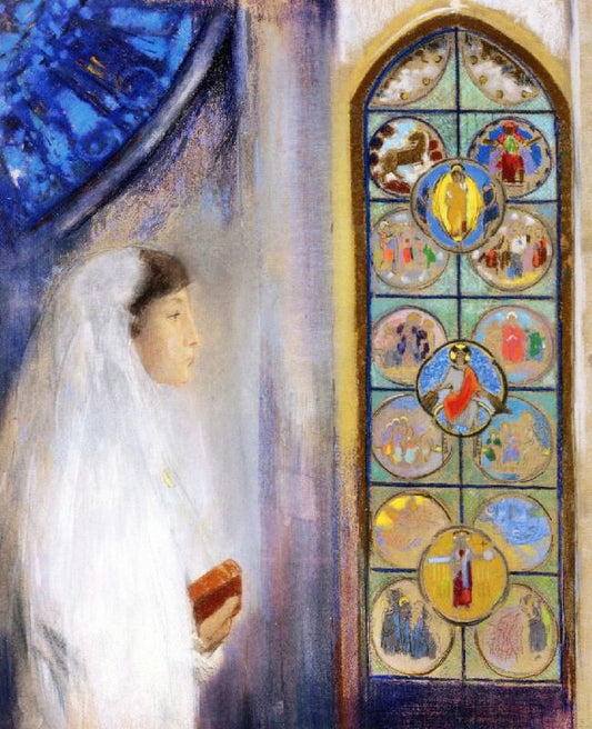 Portrait Of Mlle. Simonne by Odilon Redon