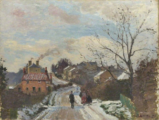 Fox Hill, Upper Norwood, London, Under Snow by Camille Pissarro