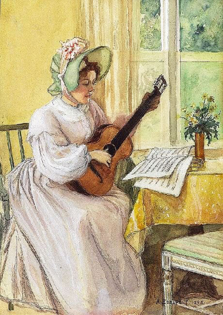 An Old Tune by Albert Edelfelt