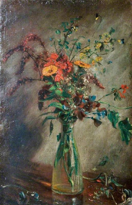 Study Of Flowers In A Vase by John Constable