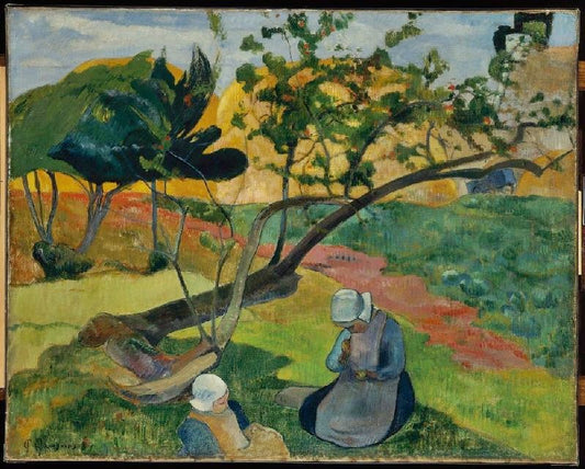 Two Breton Women by Paul Gauguin