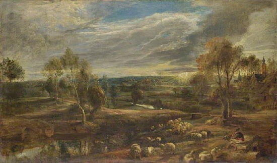 A Landscape With A Shepherd And His Flock by Peter Paul Rubens