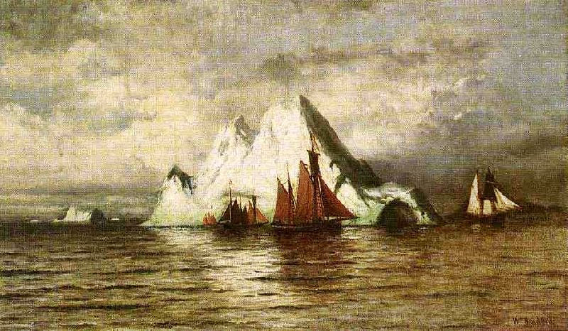 Fishing Boats And Icebergs by William Bradford