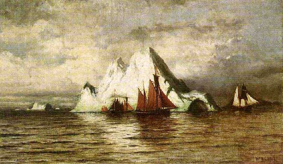 Fishing Boats And Icebergs by William Bradford