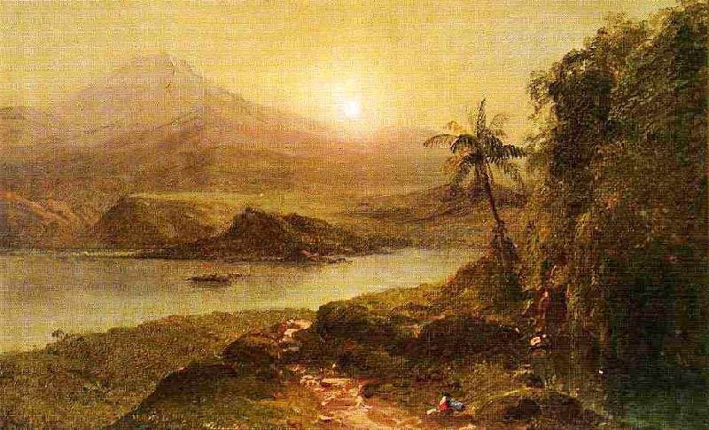 Mountain Landscape With River, Near Philadelphia by Frederic Edwin Church
